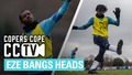 PALACE TRAINING | Ebere Eze nearly takes two heads off and Tyrick Mitchell busts the net.