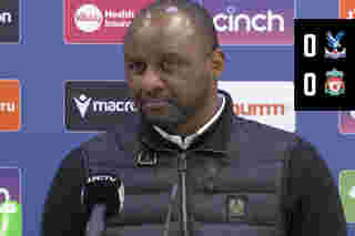Patrick Vieira takes questions from the press after draw with Liverpool