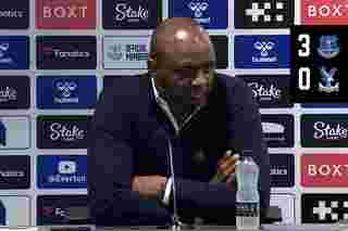 Patrick Vieira speaks to the press after away defeat on Merseyside 
