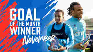 John-Kymani Gordon reacts to winning November Goal of the Month