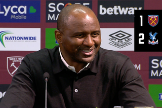 Patrick Vieira speaks to the press after late win at the London Stadium