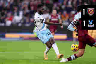 Match Action: West Ham United 1-1 Crystal Palace