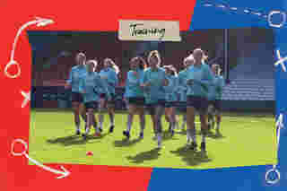 The women train ahead of their Selhurst Park fixture v Charlton