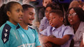 Players visit school for black history month