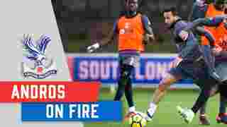 Andros on fire in training