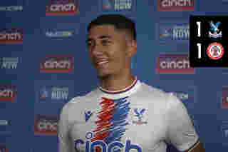 Luke Plange speaks after his first minutes as a Palace player