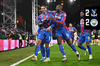 Match Action: Crystal Palace 2-2 Manchester City