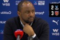 The manager takes questions from the media after an entertaining game at Selhurst Park