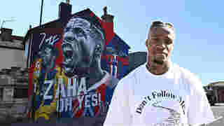 Wilfried Zaha unveils new mural