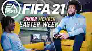 EBERE EZE & JAIRO RIEDEWALD TAKE ON JUNIOR MEMBERS AT FIFA 21
