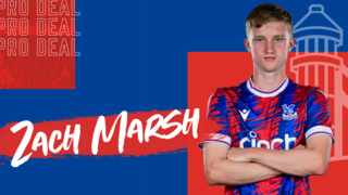 Zach Marsh signs professional contract with Crystal Palace