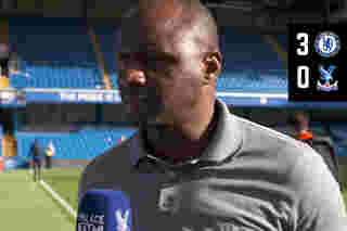 Patrick Vieira reacts to defeat at Stamford Bridge