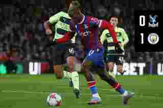 Match Action: Crystal Palace 0-1 Manchester City