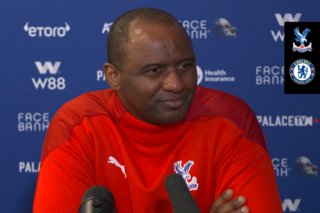 Patrick Vieira speaks to the press ahead of Chelsea's visit to Selhurst Park