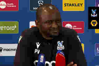 Vieira faces the press ahead of Wolves fixture