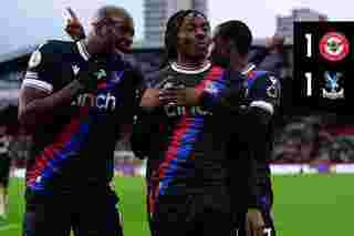 Match Action: Brentford 1-1 Crystal Palace 