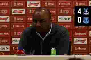 The manager speaks to the media after the FA cup quarter final victory 