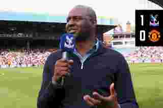 Patrick Vieira addresses the Selhurst crowd