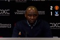 Vieira speaks to the press post United 