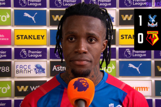 Wilfried Zaha speaks after scoring the winner against Watford