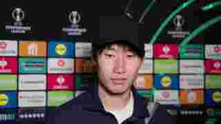 Kamada reacts to his goal and assist