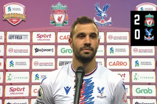 Captain Luka reacts to the tour game against Liverpool