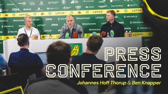 press-conference-johannes-hoff-thorups-first-press-conference-as-norwich-city-head-coach